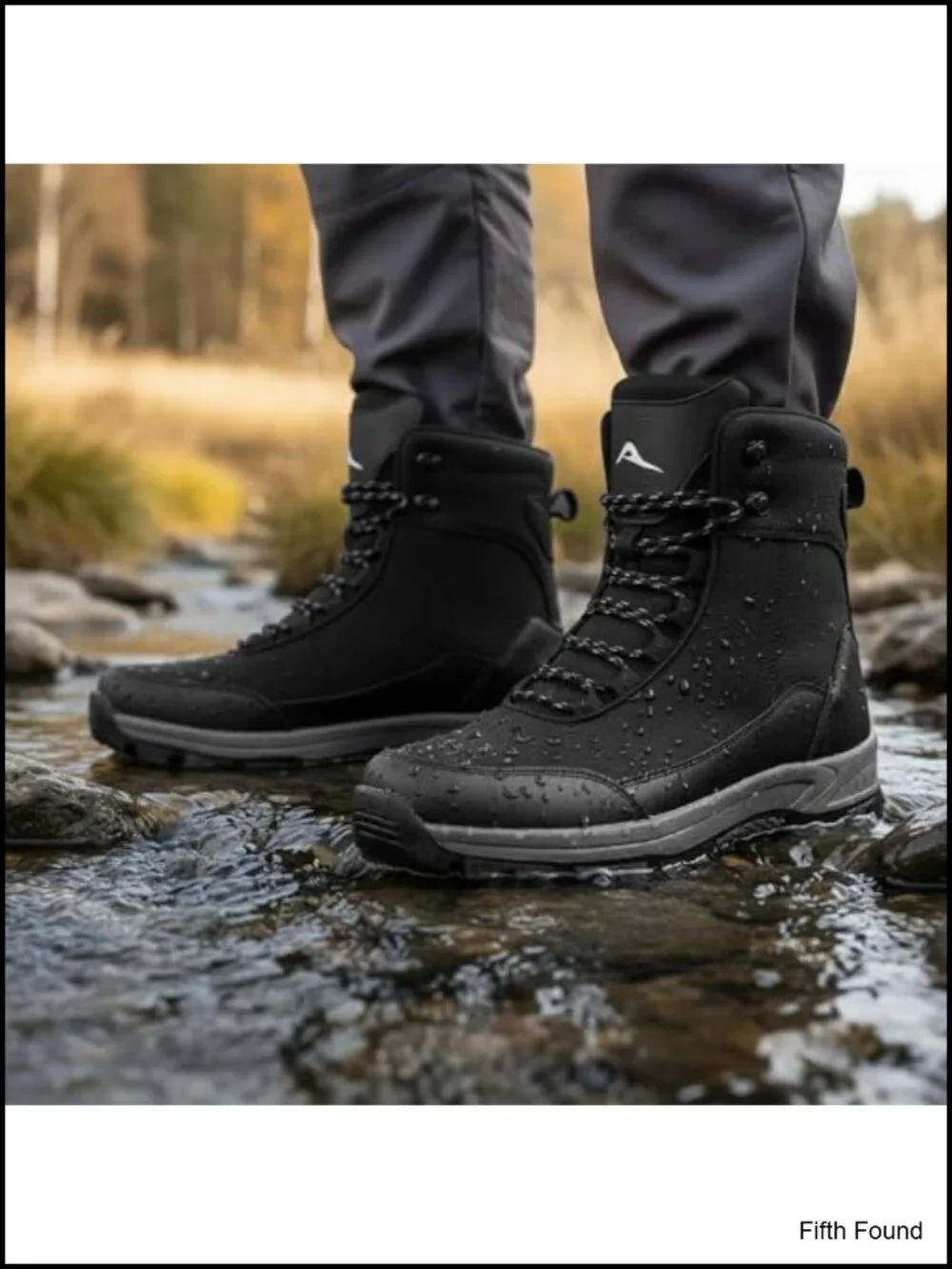 Waterproof Hiking Boots Lightweight Mid Ankle Work Boots Non-Slip Outdoor Shoes